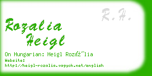 rozalia heigl business card